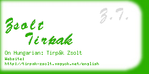 zsolt tirpak business card